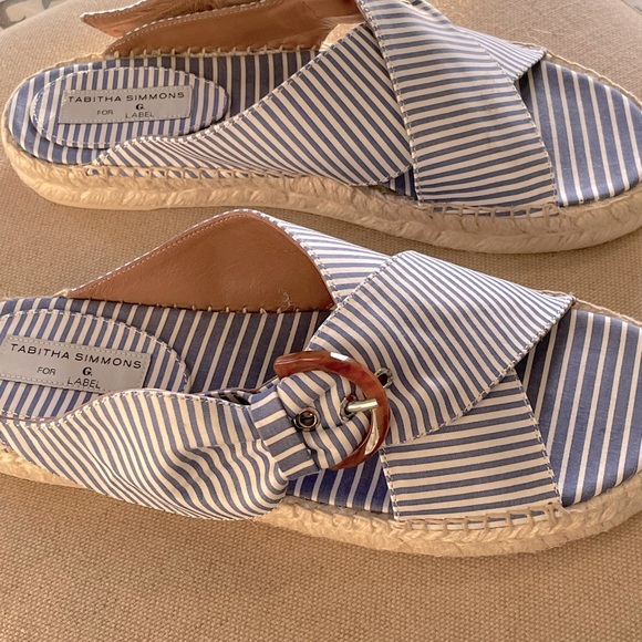 G. LABEL X TABITHA SIMMONS Richie Striped Slide Sandals - Women’s Size 7 - New - Picture 8 of 12